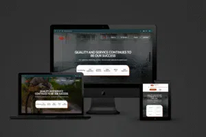 GIF showcasing the Millroy Services website on multiple devices, highlighting quality and service.